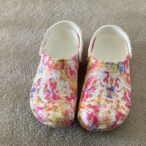 Tie dye crocs